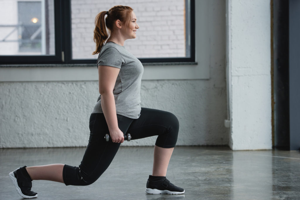 lunges with weights butt exercise